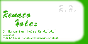 renato holes business card